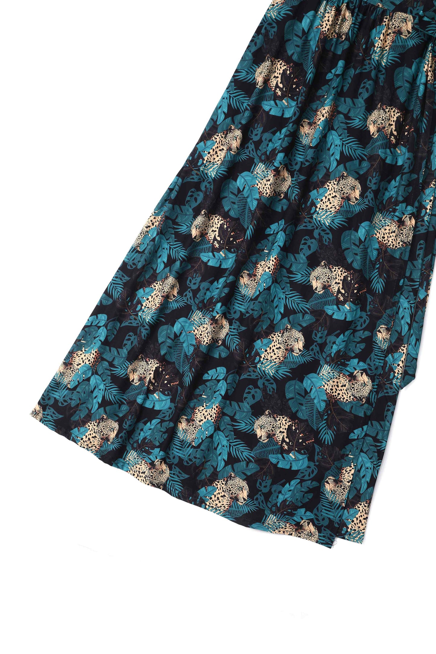 Isla Maxi Wrap Dress In Cheetah Jungle Print