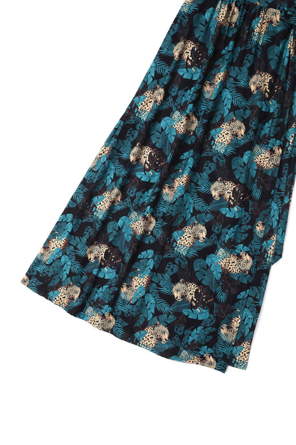 Isla Maxi Wrap Dress In Cheetah Jungle Print