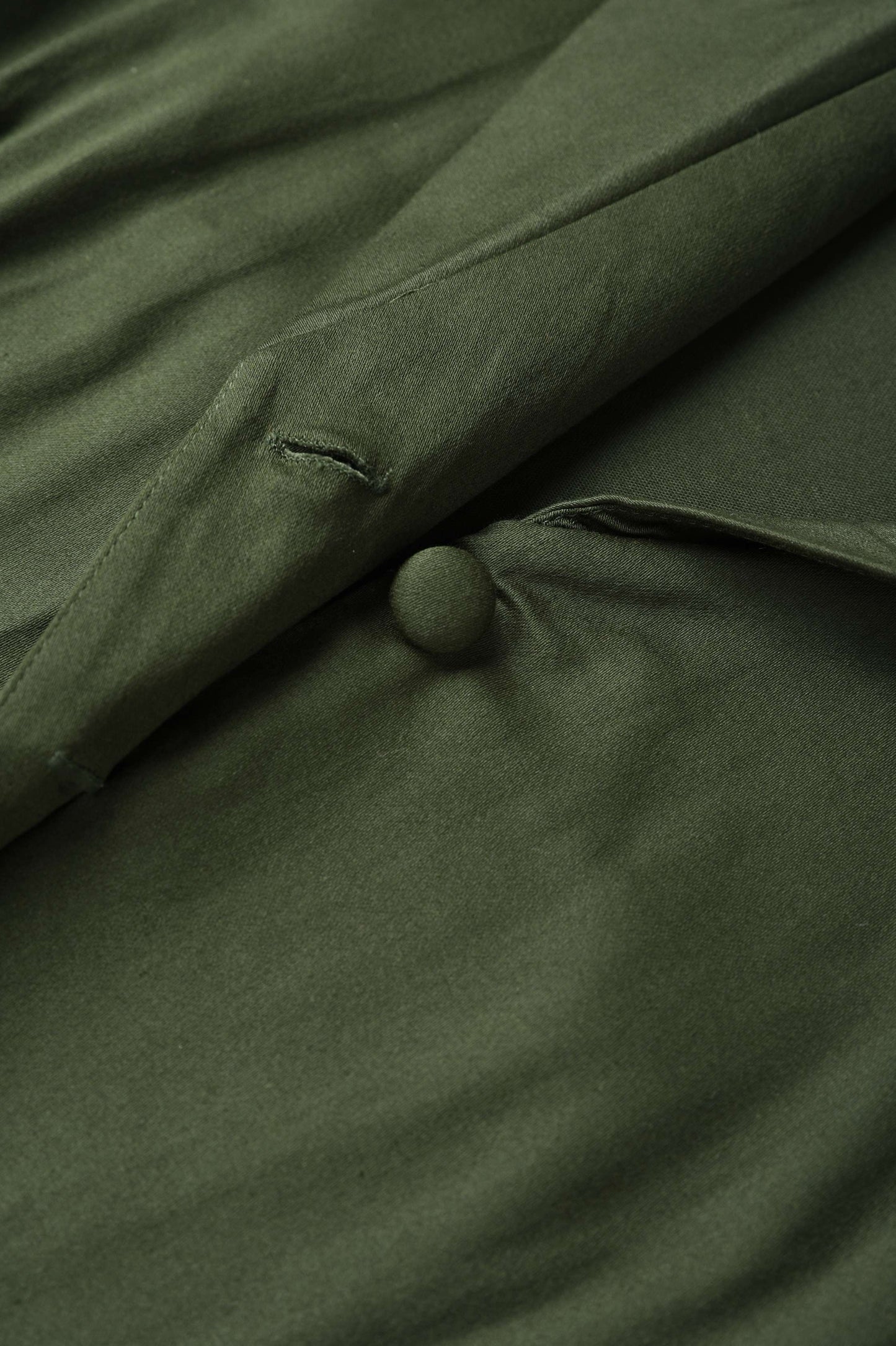 Mollie Army Green Full Circle Shirt Dress