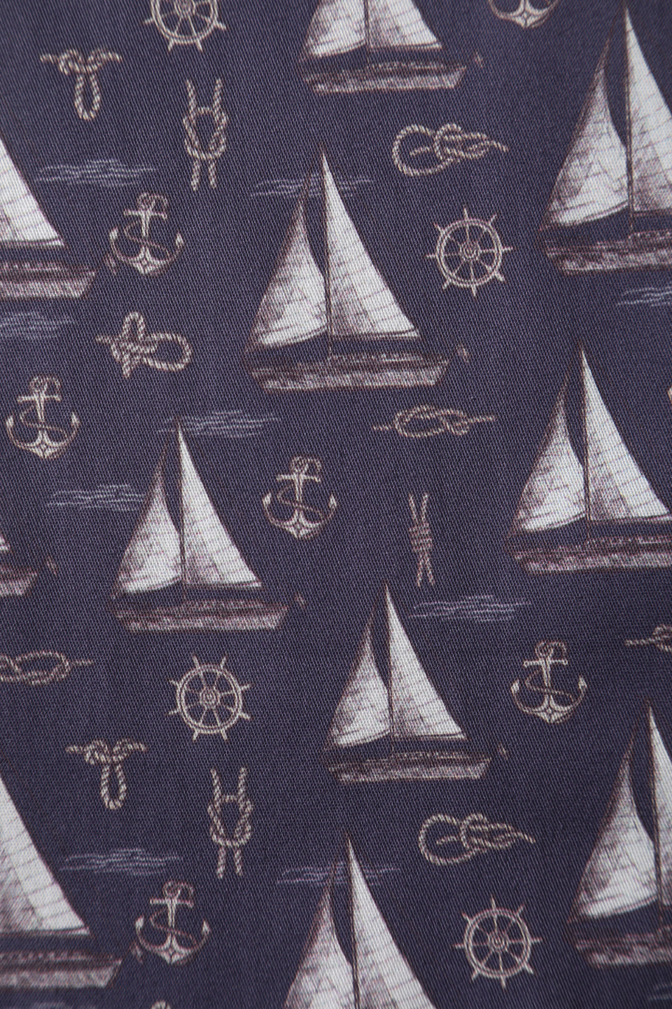 Penelope Nautical Sailboat Shirt Dress in Navy Blue