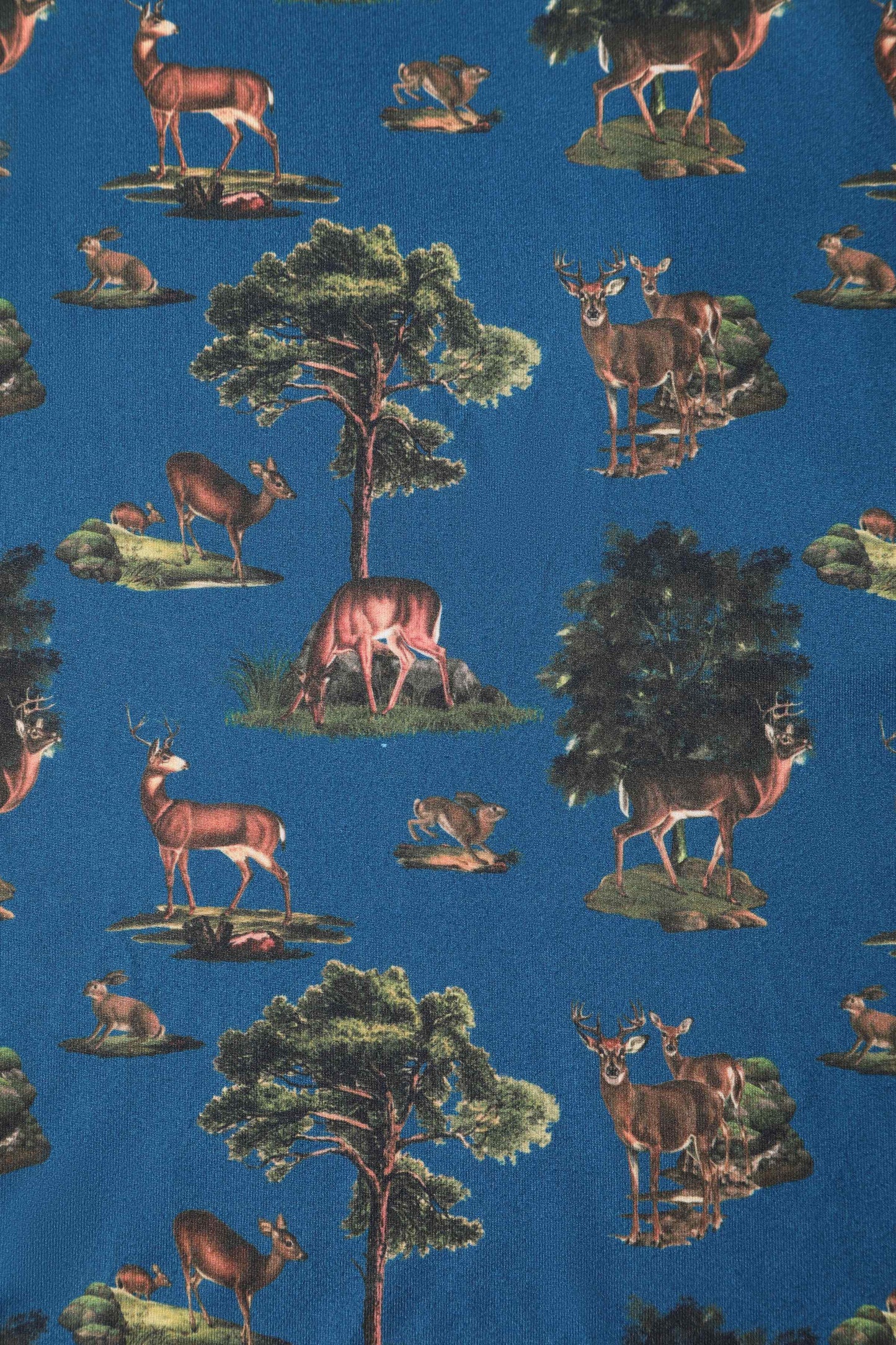 Palma Navy Deer Short Sleeved Dress