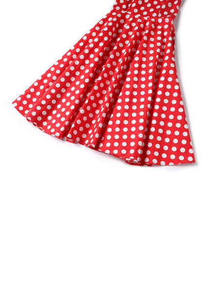 Daisy Red Polka Dot Halter Dress