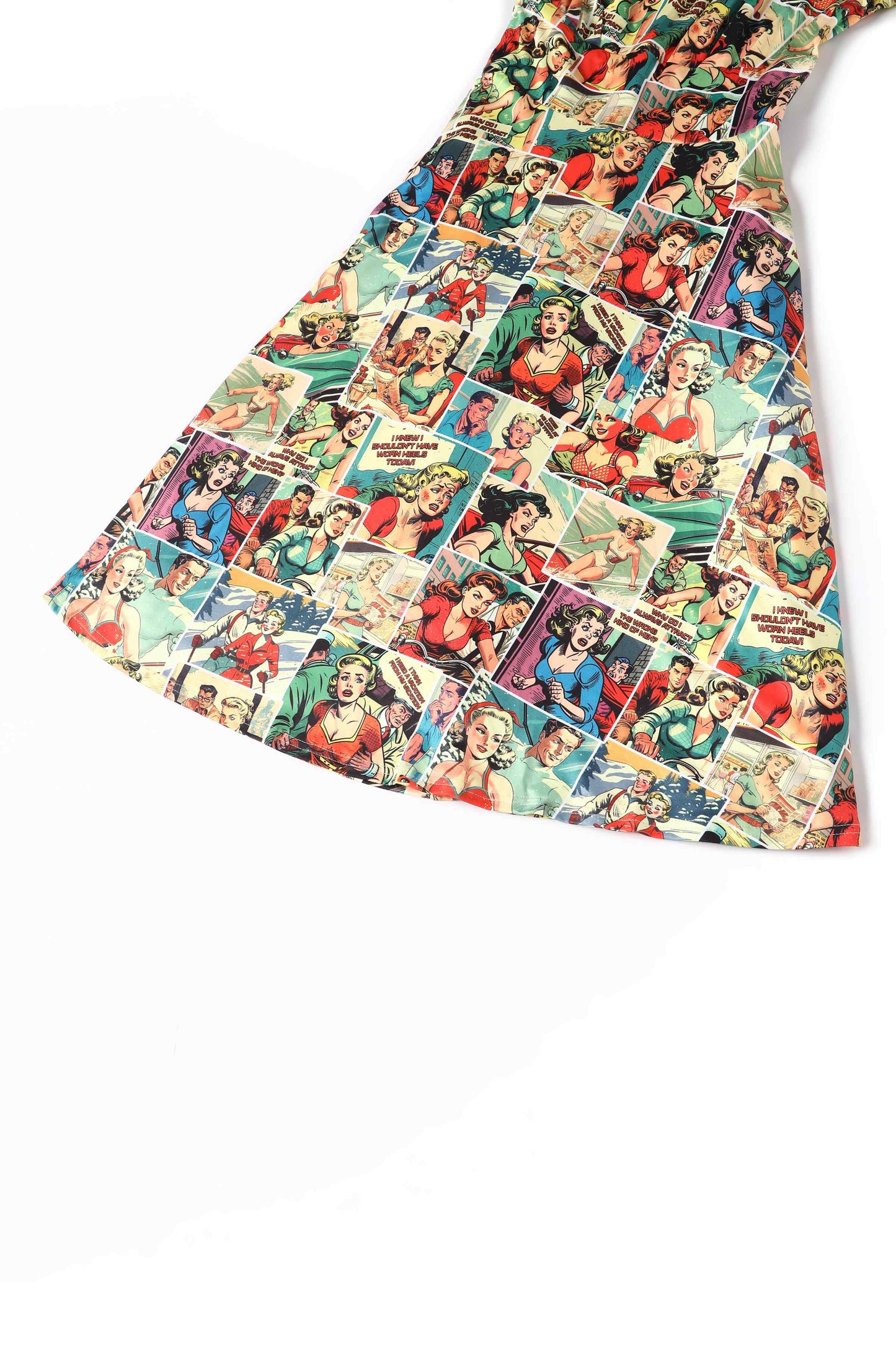 Brenda Retro Comic Book Print Dress