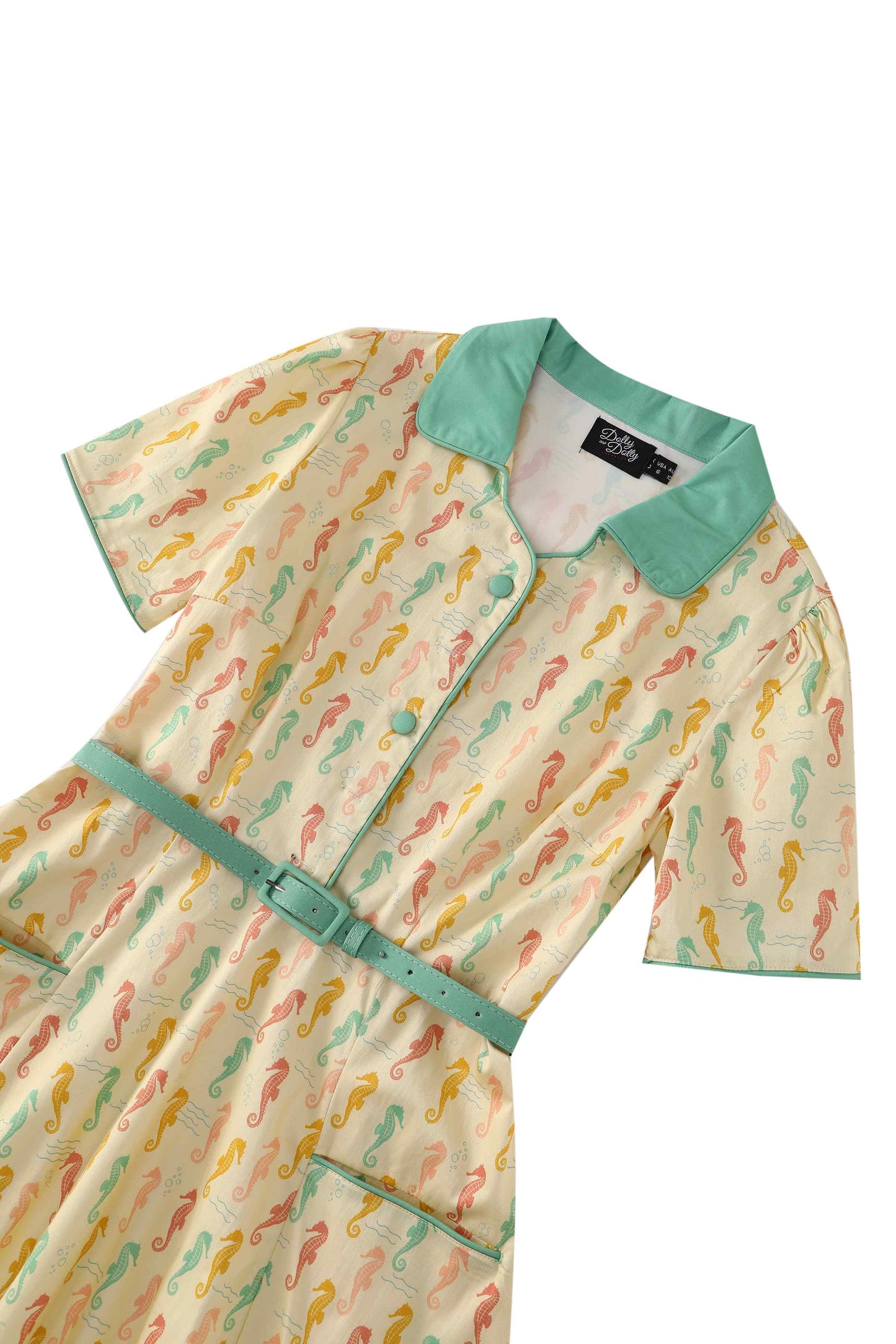 Mabel Seahorse Midi Shirt Dress