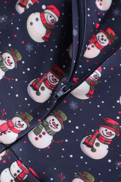 Lily Snowman Purple Circle Dress