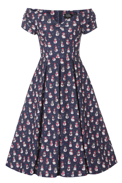 Lily Snowman Purple Circle Dress