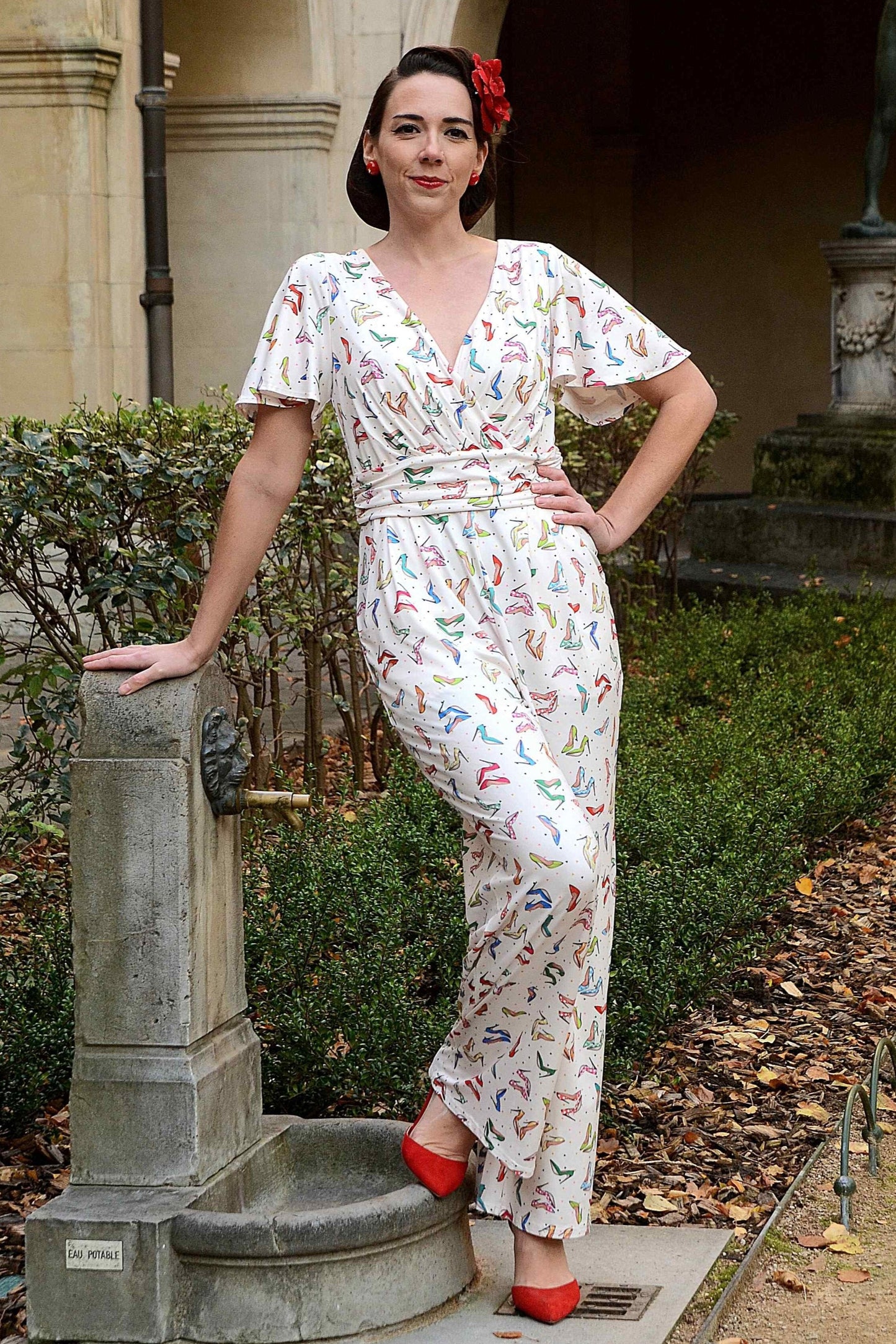 Esther Stiletto White Jumpsuit