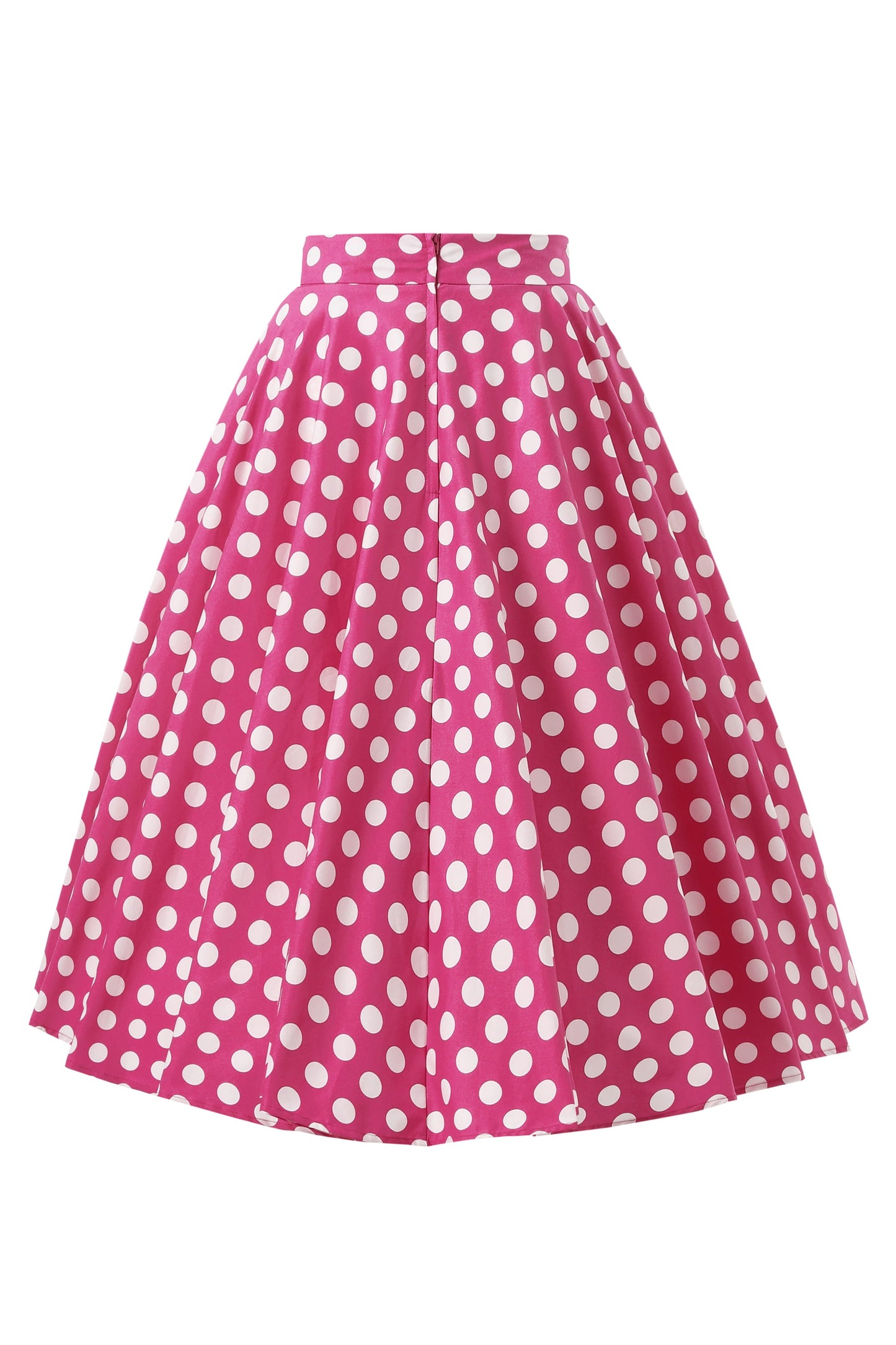 Maisie Hot Pink Polka Dot Full Circle Midi Skirt