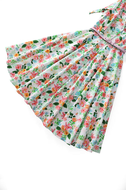 Mollie Summer Floral Full Circle Shirt Dress