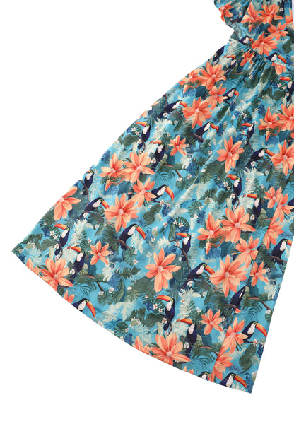 Isla Tiki Toucan Maxi Wrap Dress