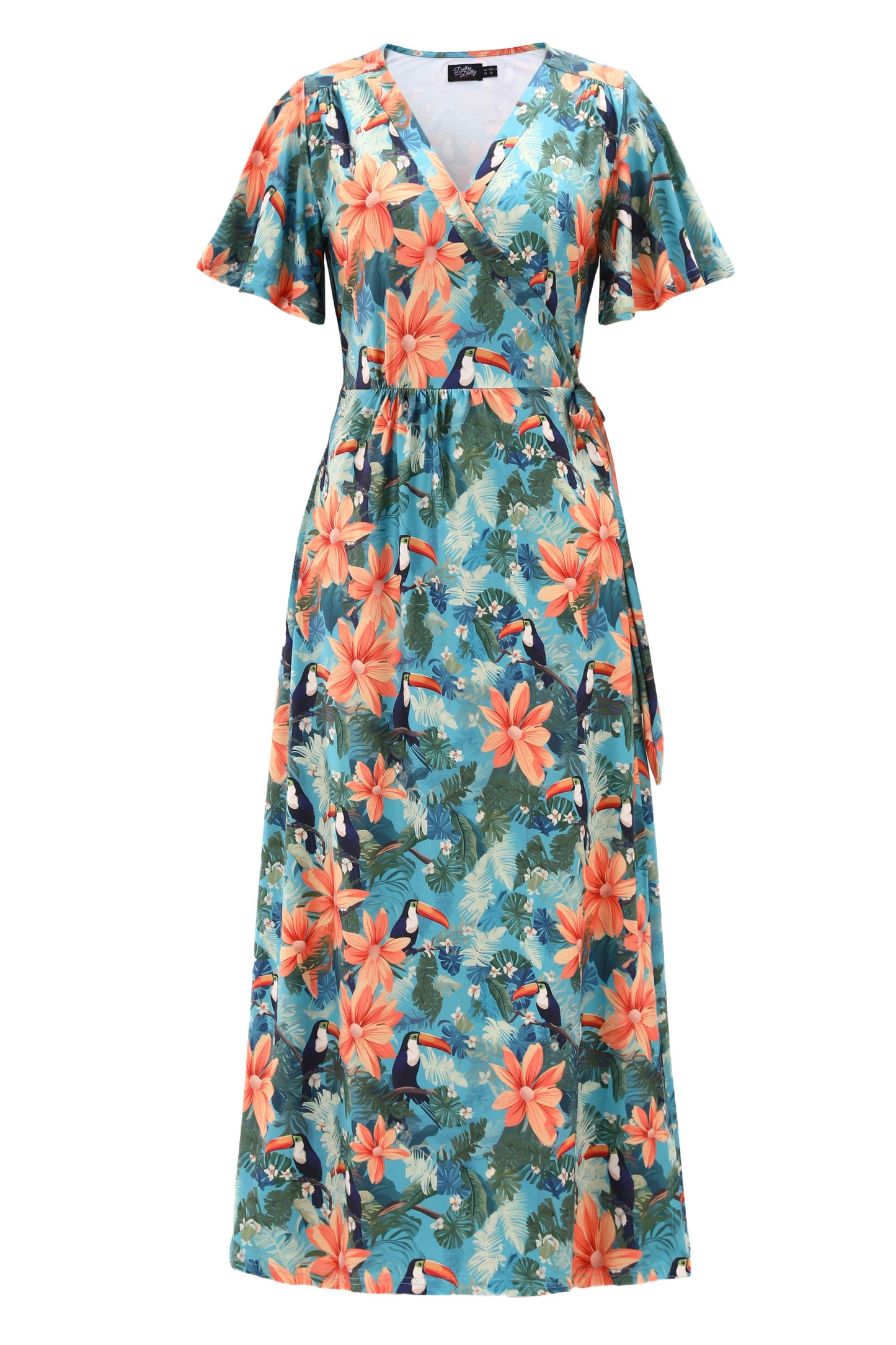 Isla Tiki Toucan Maxi Wrap Dress