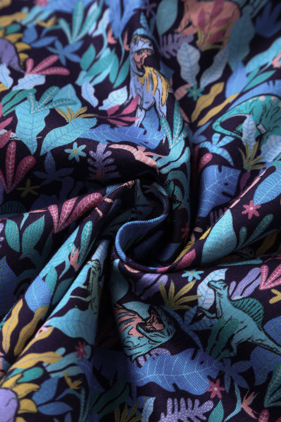 Penelope Dinosaur Shirt Dress in Navy Blue