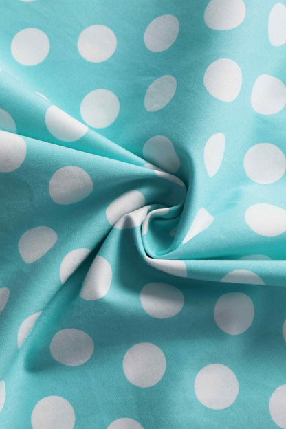 Maisie Turquoise Polka Dot Full Circle Midi Skirt