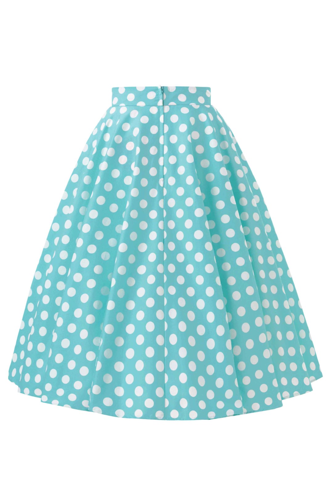 Maisie Turquoise Polka Dot Full Circle Midi Skirt