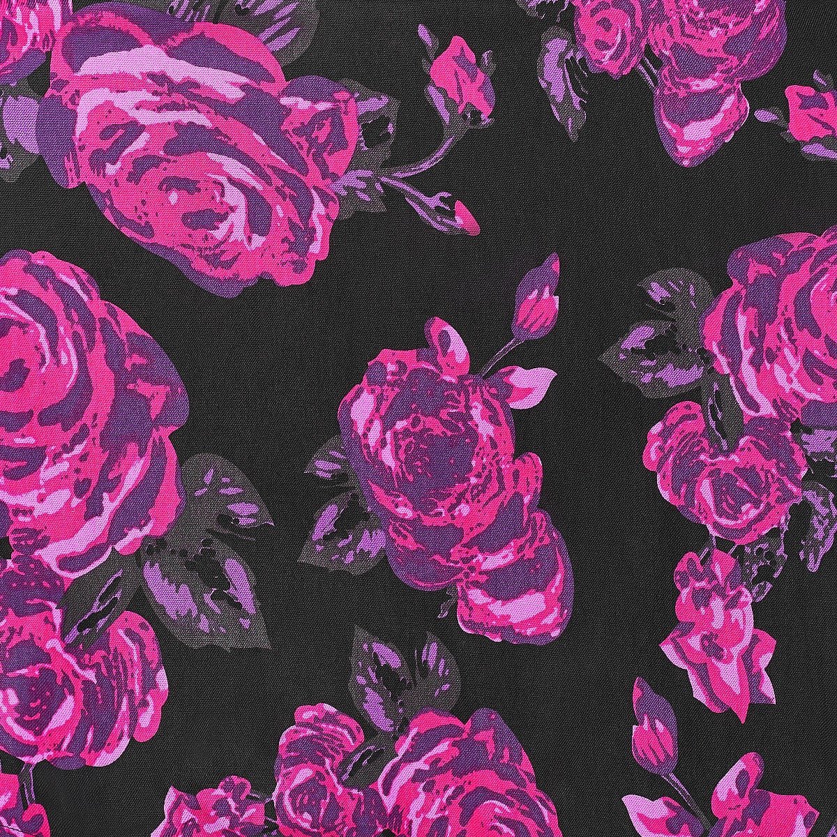 Katherine Black Pink Floral Swing Dress