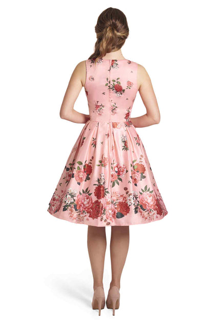 Annie Raising Flowers Swing Dress in Pink