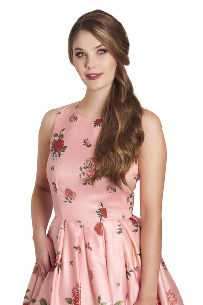 Annie Raising Flowers Swing Dress in Pink